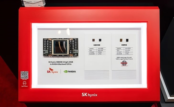 遥遥领先对手！SK海力士首次公开展示HBM4：带宽飞跃至2TB/s
