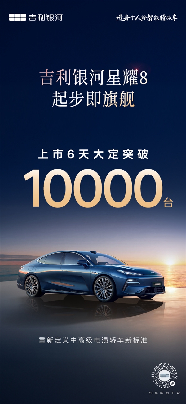 11.58万起上市即爆款 吉利银河星耀8大定破10000台！