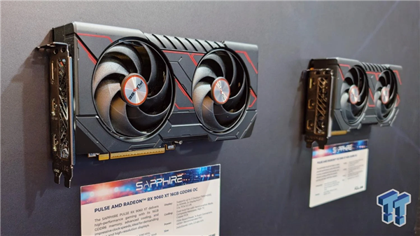 蓝宝石展出RX 9060 XT产品线：从Pulse 8GB到NITRO+ 16GB全系超频