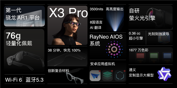 雷鸟X3 Pro发布：全面融合安卓生态 到手价7649元起